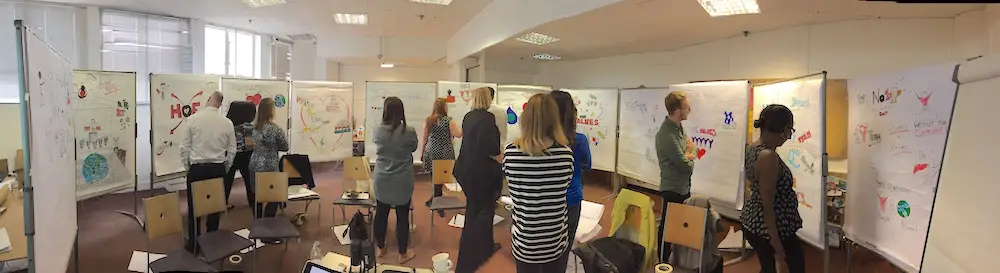 House of Fraser L&D team develop their scribbling skills! #visualthinking